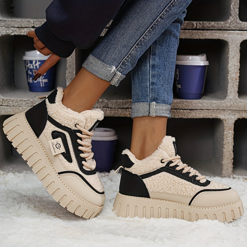 Women's Winter Ankle Boots with Non-Slip Sole for Snow and Ice