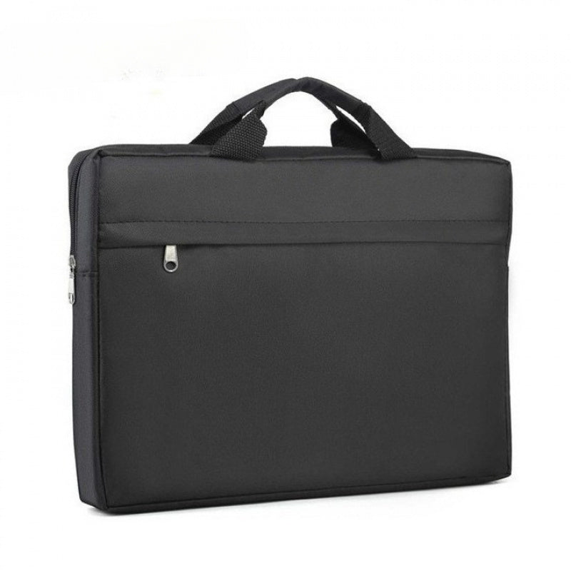 Black Polyester Laptop Tote Bag for Work Shopping and Gifts