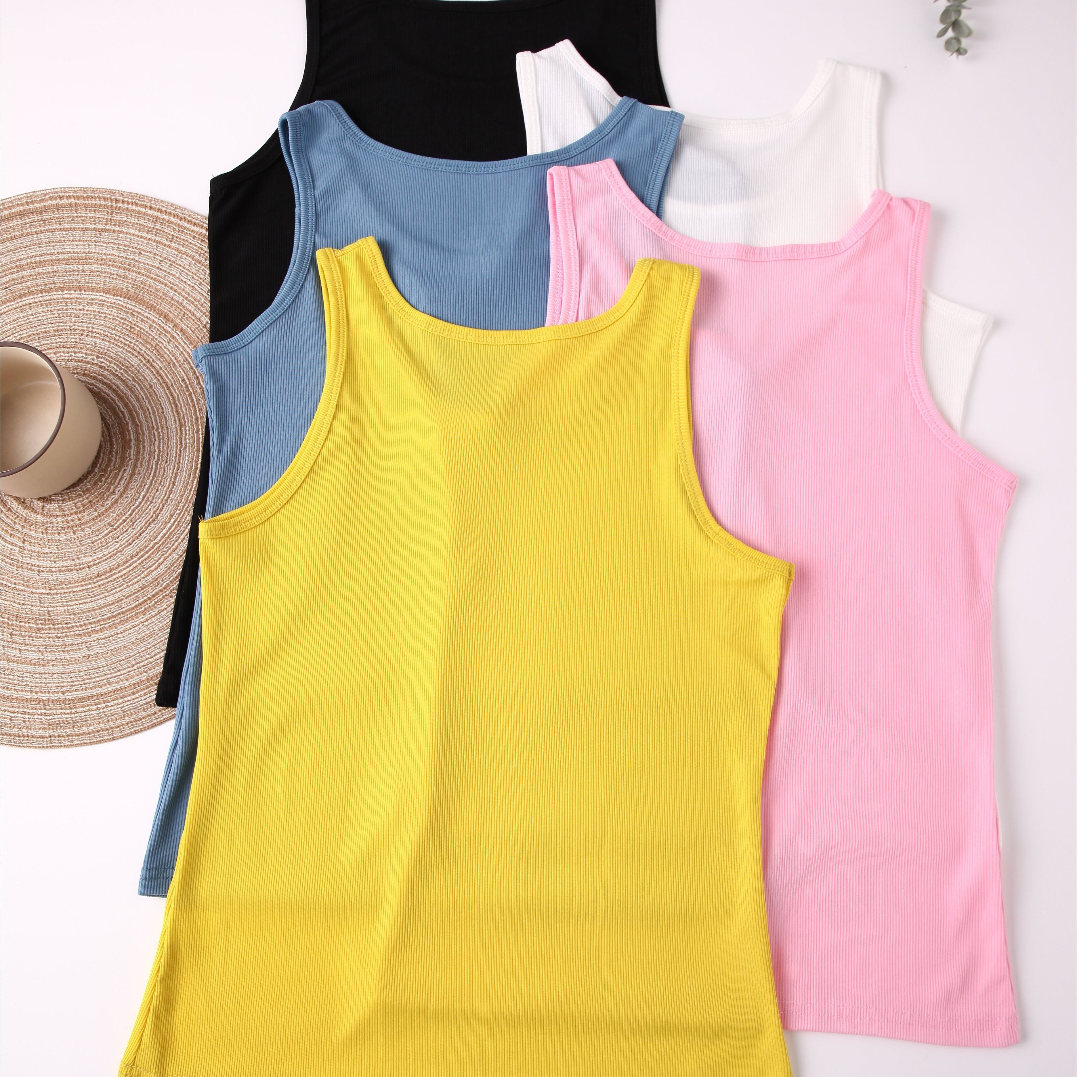 Women's Plus Size Lounge Tank Top Solid Round Neck Sleepwear