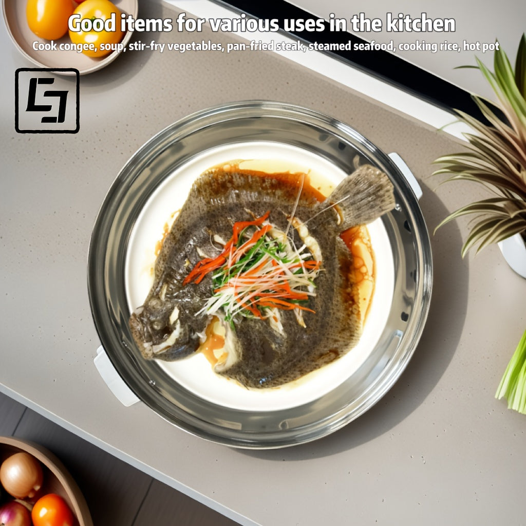 Электроготовка с тремя слоями длиной 32 см с нержавеющими паровыми корзинами для дома, автодома, офиса