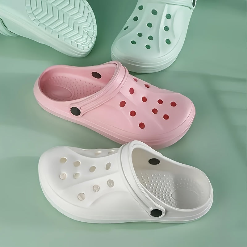 Women's EVA Clogs Solid Color Lightweight Closed Toe Garden Shoes
