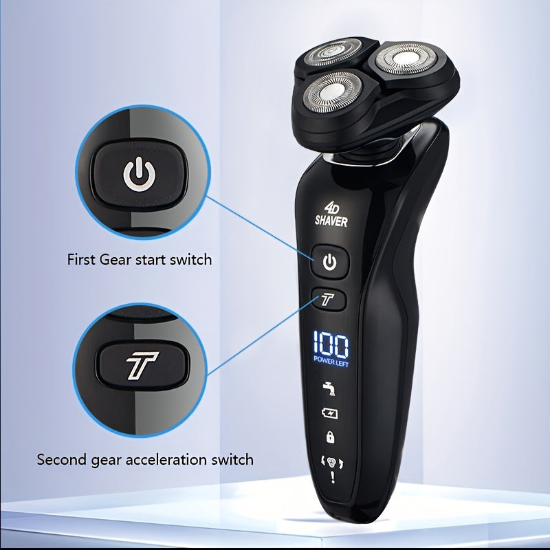 Men's Electric Grooming Kit with Razor Trimmer Nose Sideburns Face Brush