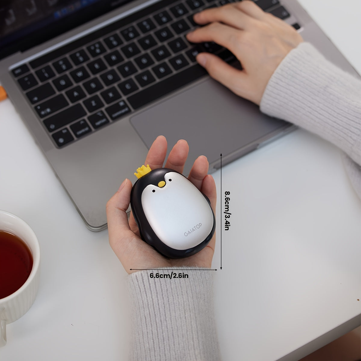 2pcs Rechargeable USB Penguin Hand Warmers Magnetic Portable for Kids