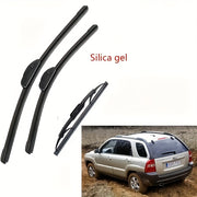 Front And Rear Windshield Wiper Blade Kit 60.96cm+40.64cm+13mm For SUV
