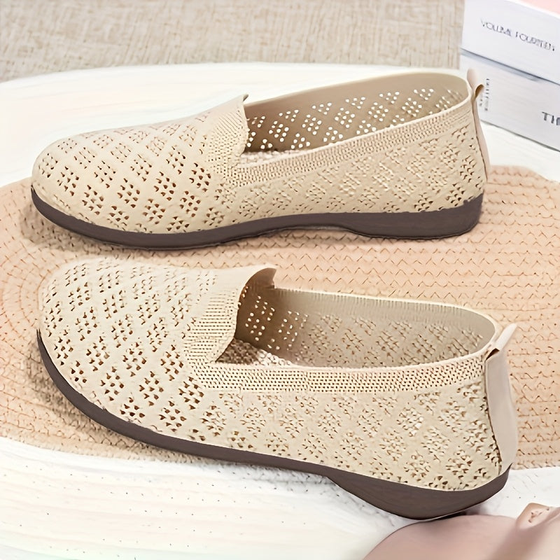 Women’s Slip-On Sneakers Breathable Fabric Lightweight Round Toe Casual Shoes