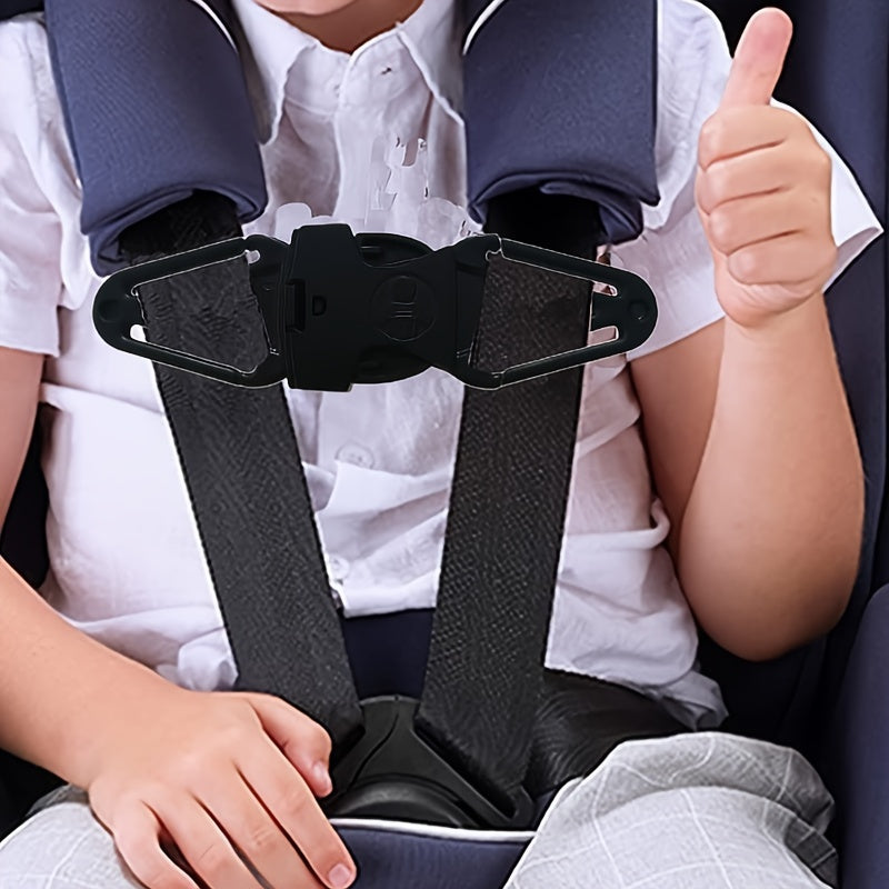 Car Seat Safety Accessories with Chest Buckle Dual Lock Fasteners and Anti-Detachment Clips