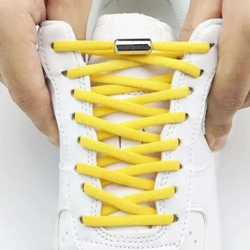 Unisex Metal Capsule Shoelaces Semi-Circular Buckle No Strap Connectors