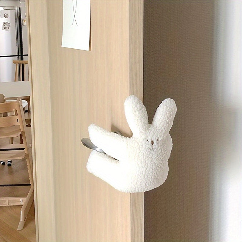 Animal-Shaped Cartoon Door Stopper Silent Windproof Clip Light Brown Ivory