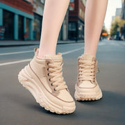 Women's Winter Insulated High-Top Military Boots with Slip-Resistant Sole