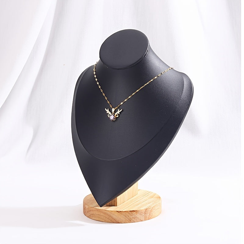 Soporte de joyería de madera en forma de corazón para collares, relojes y accesorios