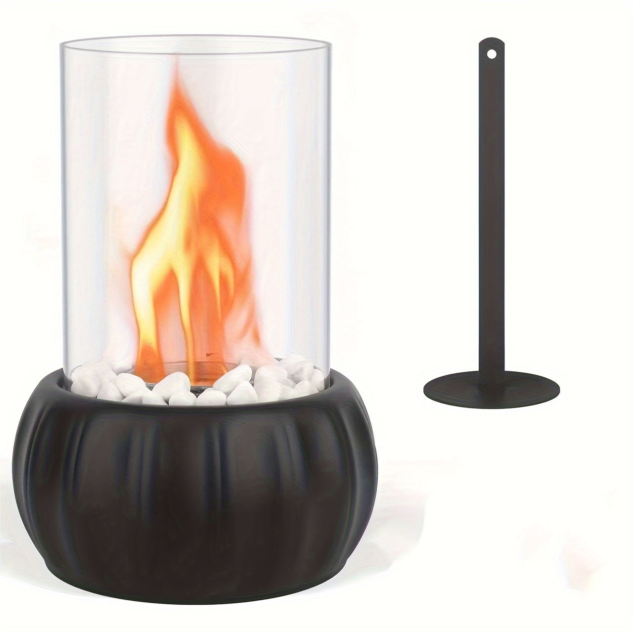 Pumpkin-Shaped Alcohol Fireplace for Indoor Outdoor Use Cozy Christmas Valentine
