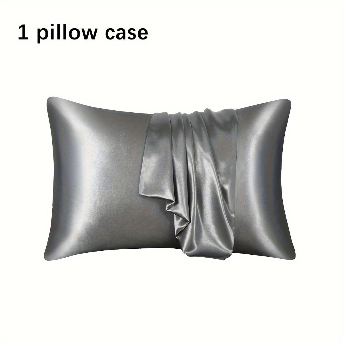 Silky Soft Satin Pillowcase Breathable Skin-Friendly Cooling Solid Colors