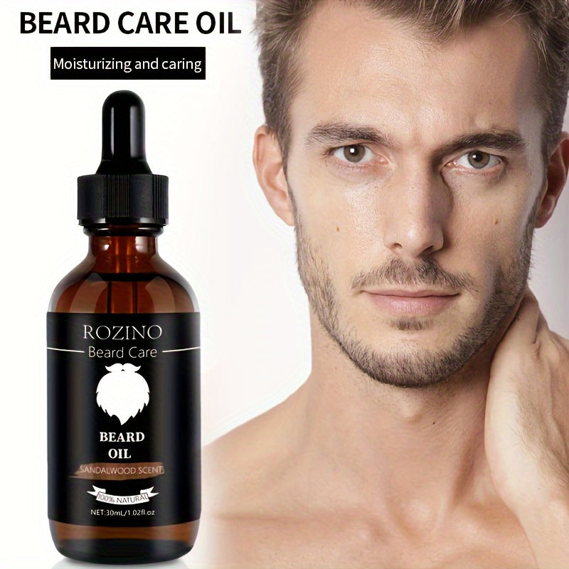 Sandalwood Beard Oil with Glycerin for Moisturizing and Softening Facial Hair