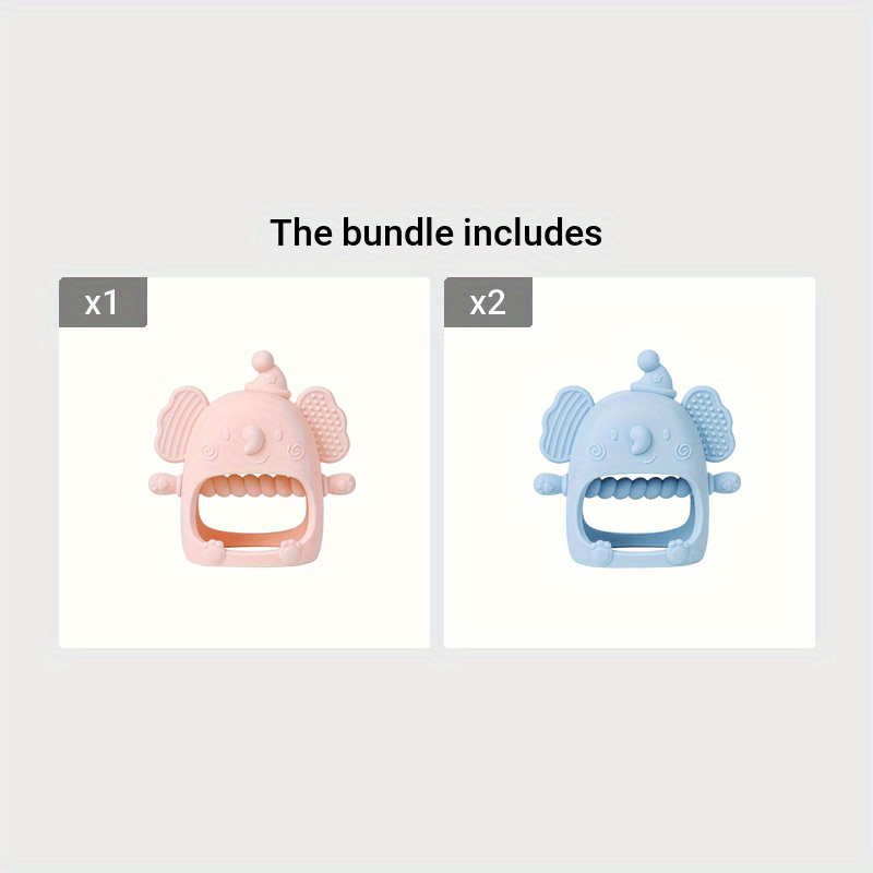 Baby Silicone Teether Mitten Non-Slip BPA-Free Cartoon Washable for Teething