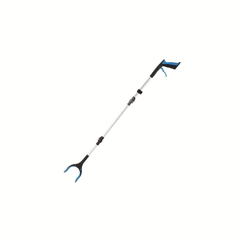 Portable trifold garbage clip with long handle for sanitation cleaning