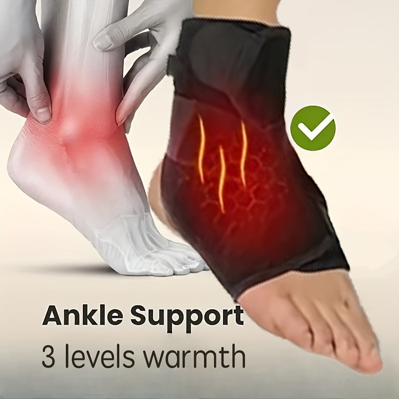 Heated Ankle Brace with Adjustable Knee and Elbow Massager USB Powered 3 Warmth Levels