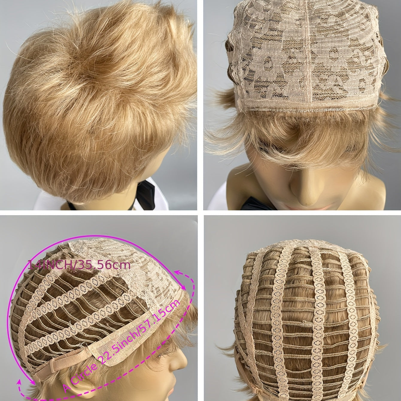 Men's Short Golden Wig for Parties, Costumes, and Daily Wear