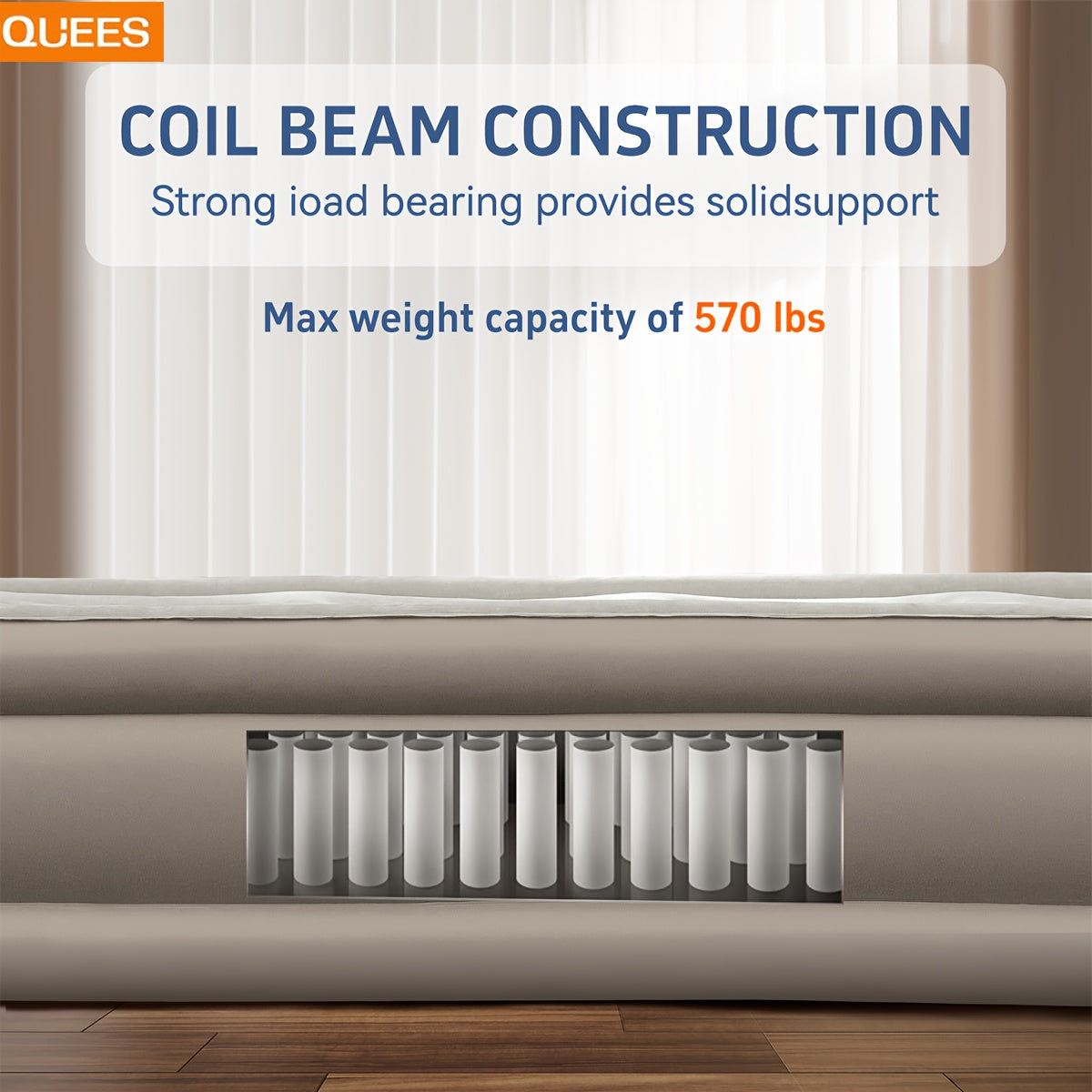 Qalin avtomobil yukxonasida havo yostiqchasi, Mica rangida bitta yumshoq baland karavot. Qulay, sirpanmaydigan mato, avtobus sayohati davomida lagerda va ichki foydalanish uchun mos.