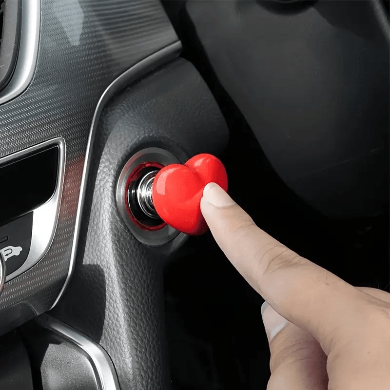 Universal Car Start Button Cover Durable Plastic Easy One-Button Ignition Protector