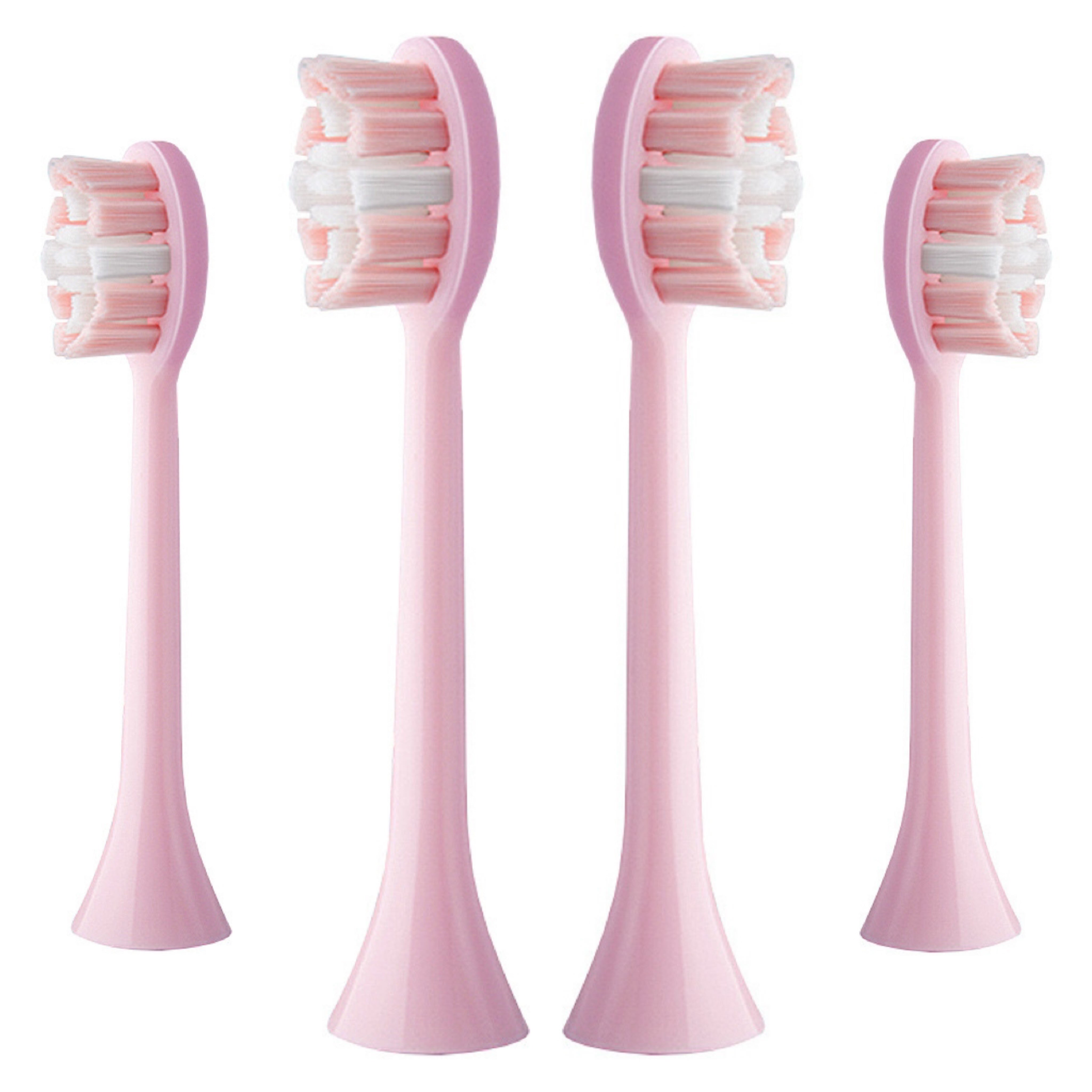 Kattalar uchun 4 ta yumshoq sochli o'rnatuvchi tish cho'tkasi boshlari, chuqur tozalash, oqartirish, to'q rangli