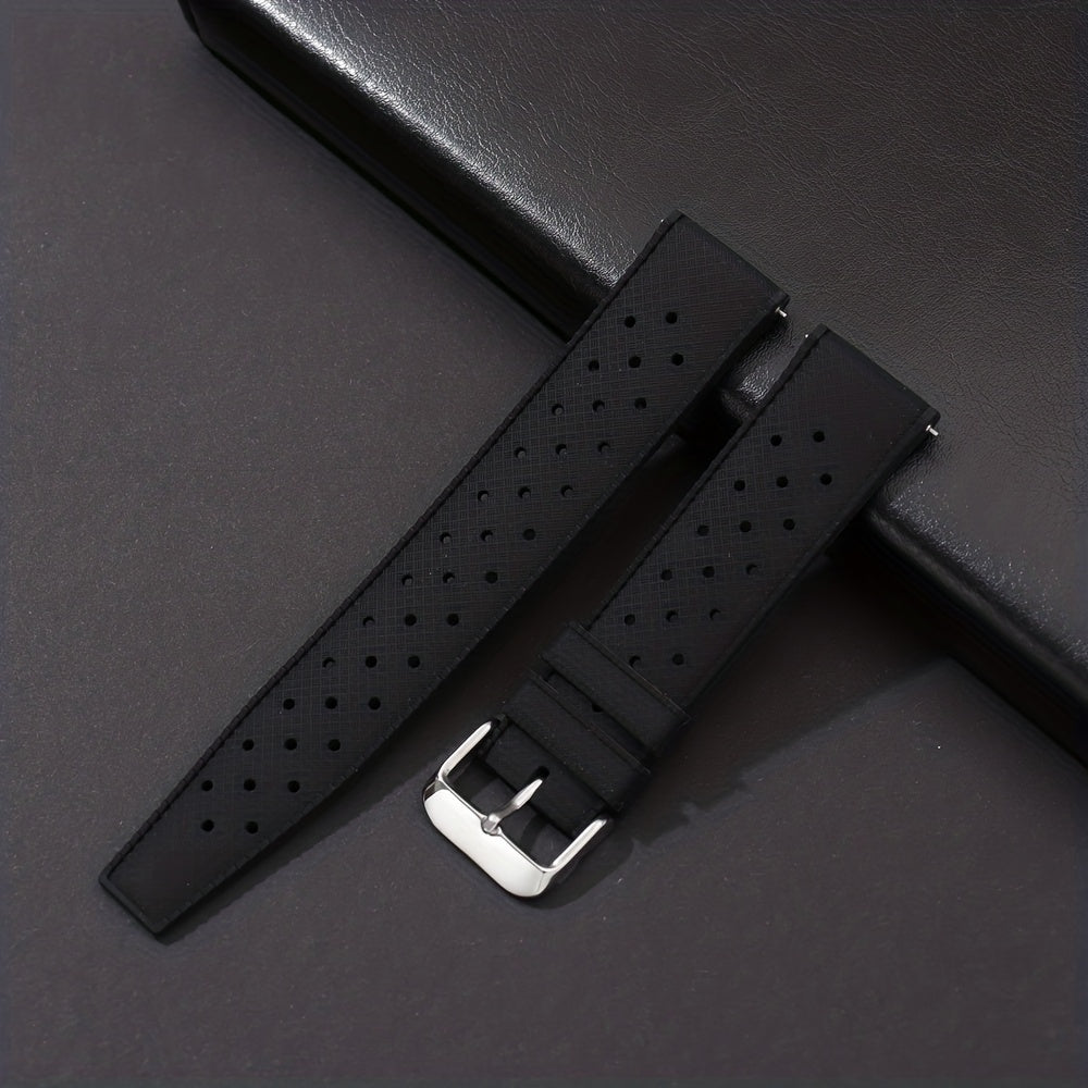 Correa de reloj inteligente impermeable transpirable de silicona con liberación rápida para 18mm 20mm 22mm