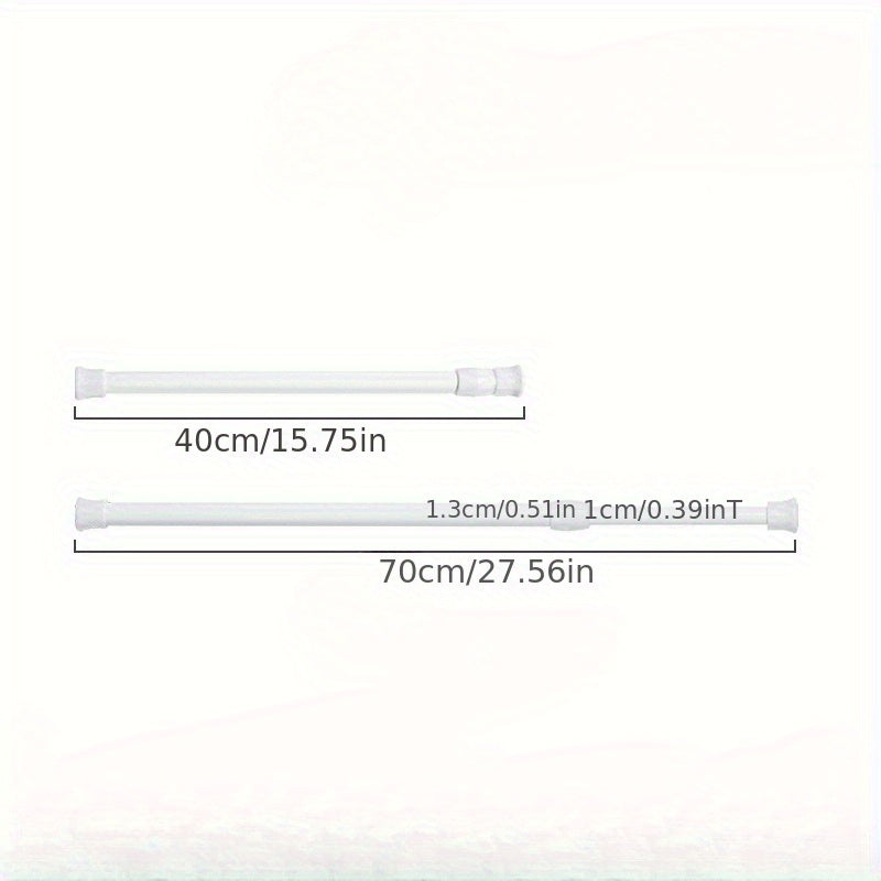 Adjustable Aluminum Shower Curtain Rod 100-190cm No Drilling Bathroom Kitchen Closet