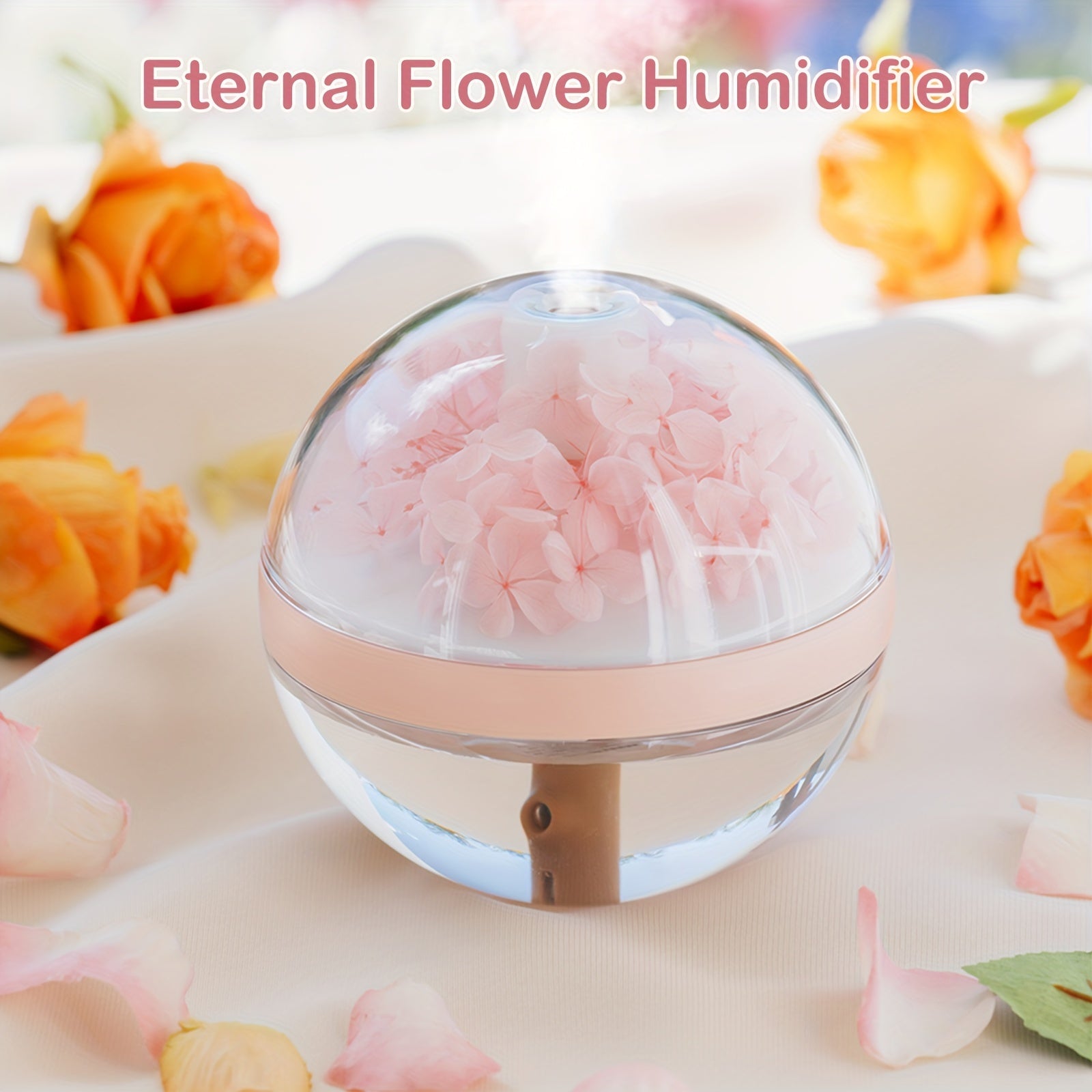 Portativ 270ml qayta to'ldiriladigan stol usti namlantiruvchi atmosfera nuri bilan