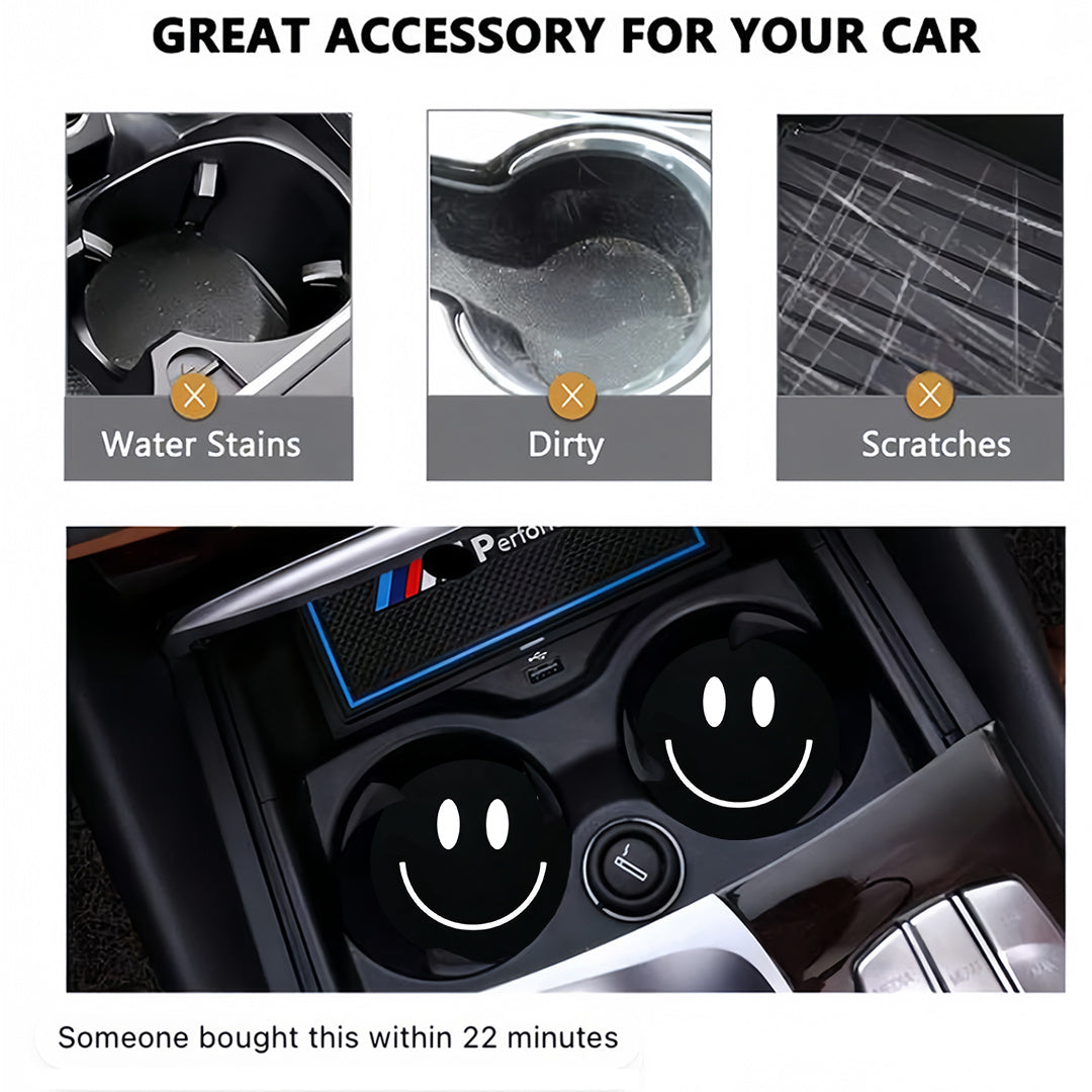 2 dona Sponj kauchuk avtomobil stakan tutqichlari, universal, sirpanmaydigan, suv uchun halqalar matolari