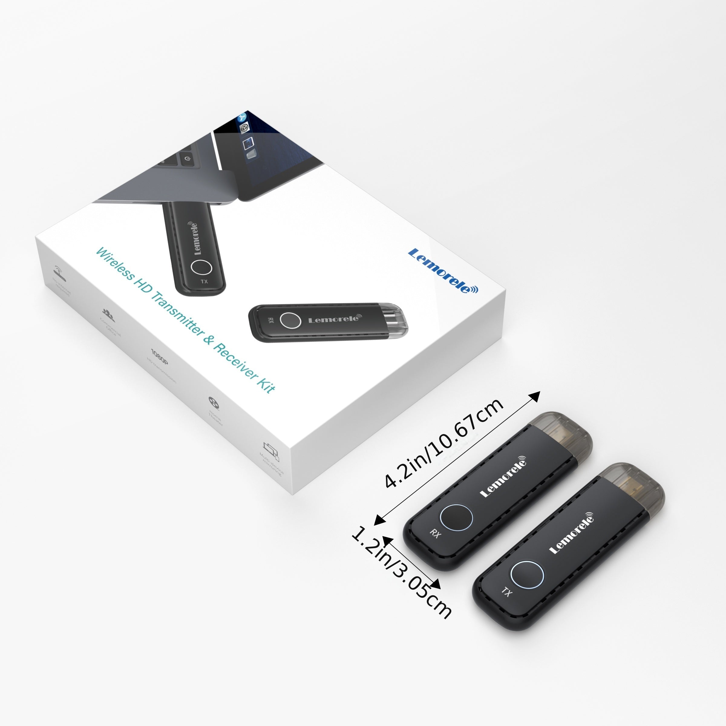 Wireless HDMI Extender Kit for Laptop TV Projector 1080P Wireless Transmitter Receiver