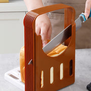 Cortador de pan plegable de plástico ABS para tostar y cortar, esencial de cocina