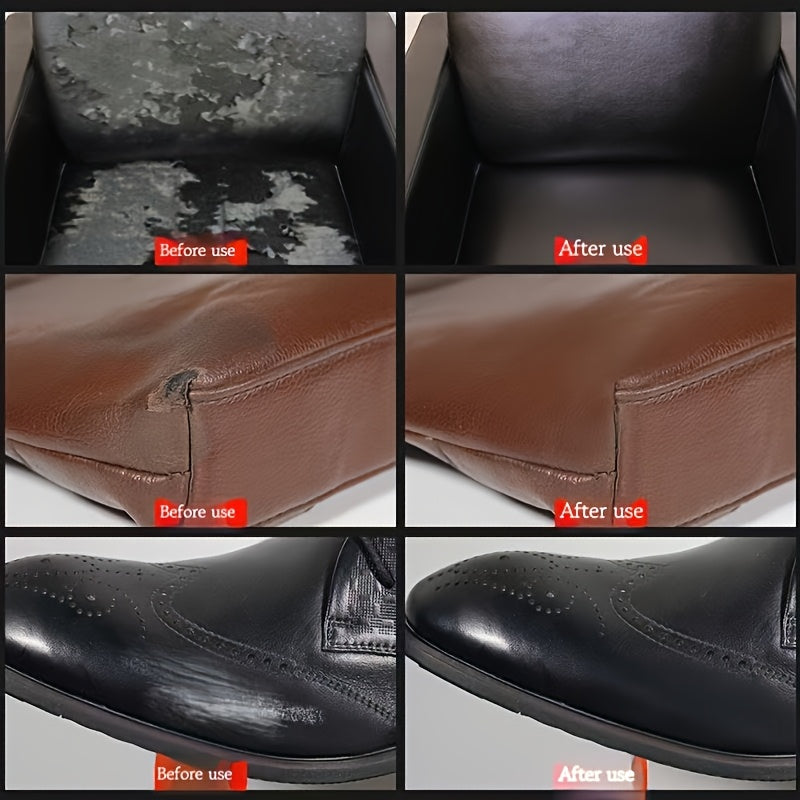 Leather Repair Touch-up Paint for Black Leather Car Seats and Steering