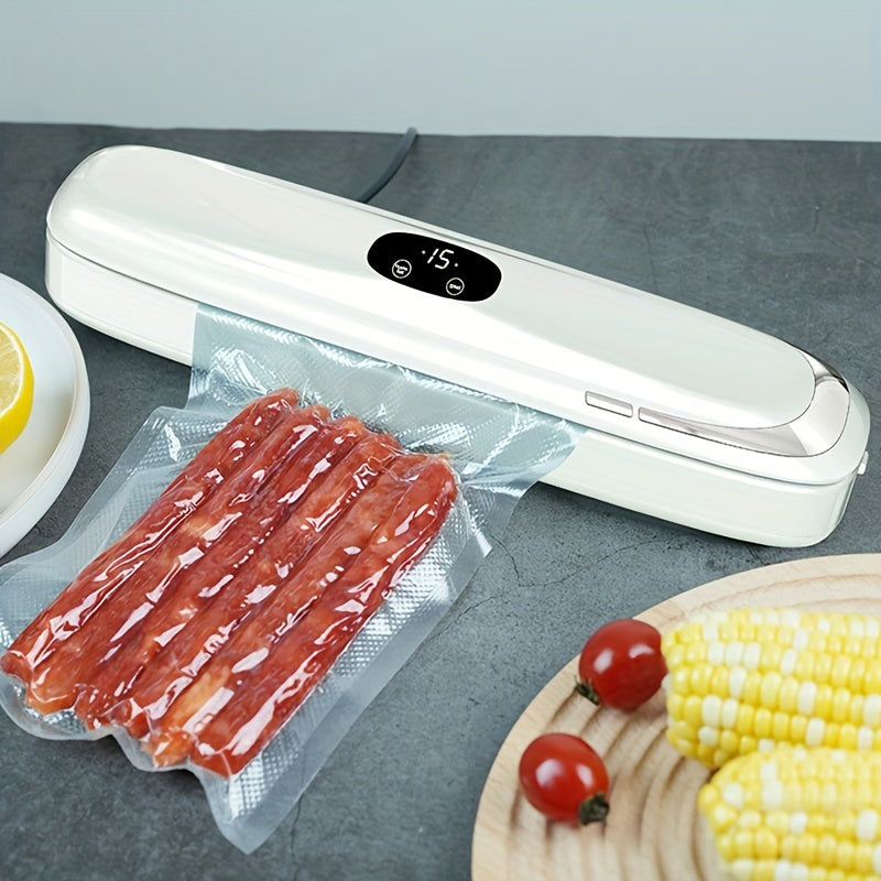 Máquina de envasado al vacío para uso doméstico según la norma europea con 10 bolsas para conservación de frescura