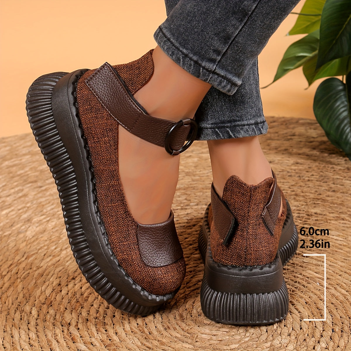 Women's Vintage-Inspired Platform Loafers Leather Breathable All-Season Shoes