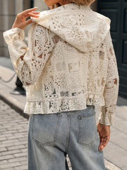 Women's Long Sleeve Hooded Cardigan Casual Solid Color Plus Size