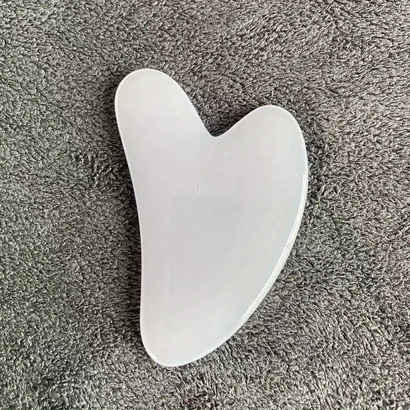 Unisex Beeswax Heart-Shaped Gua Sha Scraper Facial Eye Massage Tool Vibrant Color