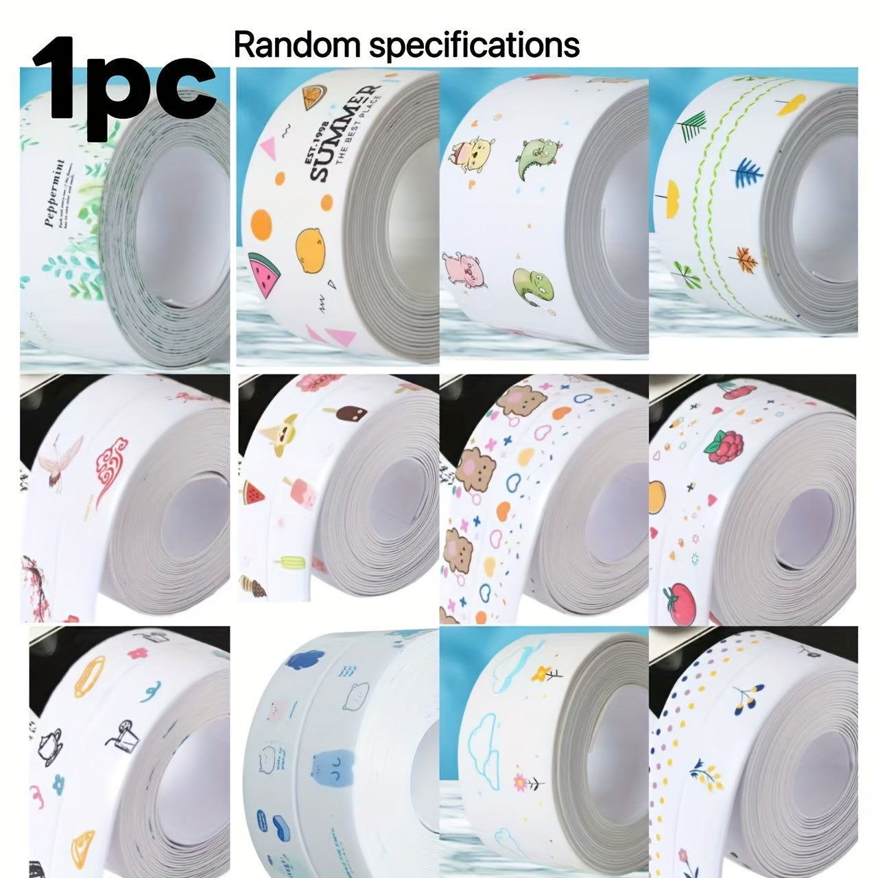 Waterproof Sealing Strip for Bathrooms Self-Adhesive Mold-Resistant PVC Decorative Sealant