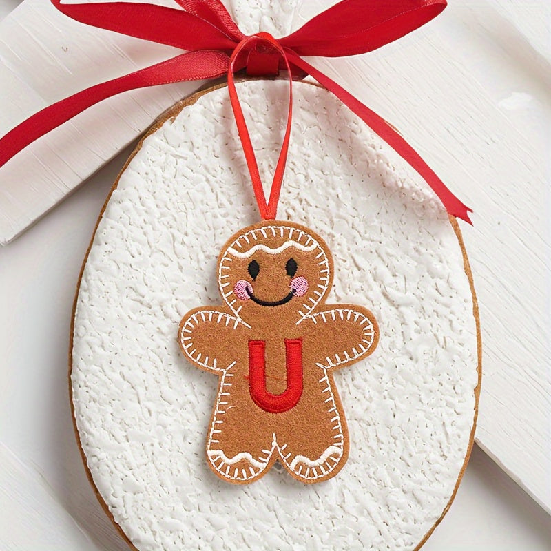 Fabric Gingerbread Man Christmas Ornament for Home and Kitchen Decoration