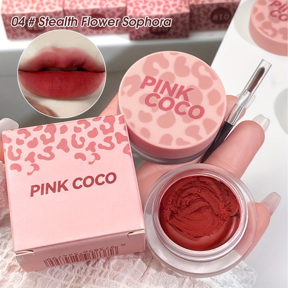 Women Soft Matte Milk Lip Balm with Built-in Lip Brush