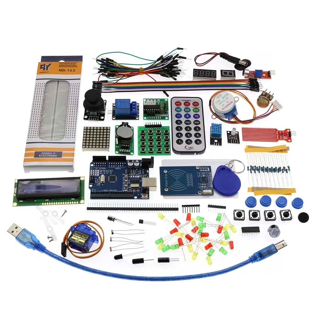 Arduino Uno R3 RFID Kit with Digital Display and Hardwired Power for Education and Projects