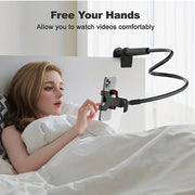 Long-Neck Mobile Phone Holder for Desktops and Bedside Tables ABS Material