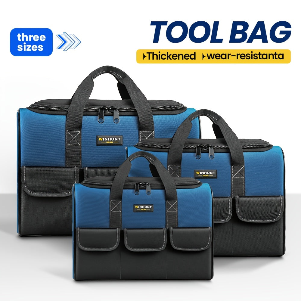 3-Piece Tool Storage Bag Large Capacity Wear-Resistant Oxford Cloth for Handymen