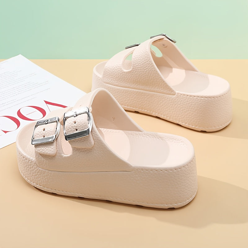 Туфли на пляжную обувь EVA с толстой подошвой для женщин, платформенные, без застежки, с открытым носком, противоскользящие, износостойкие