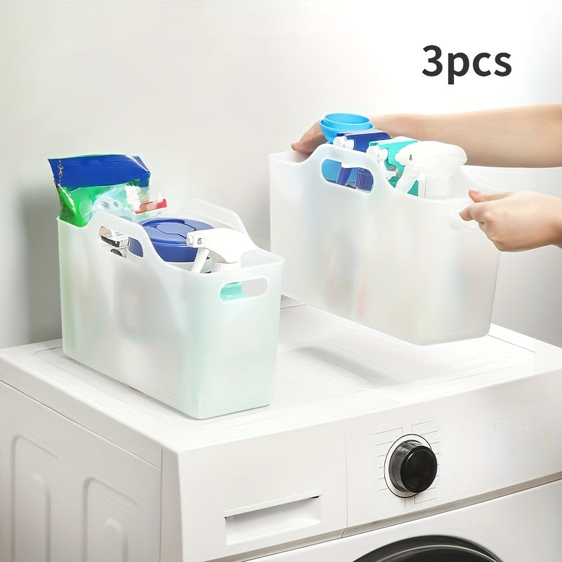 3-Pack Plastic Cleaning Supply Organizers for Kitchen Bathroom Dorm Office