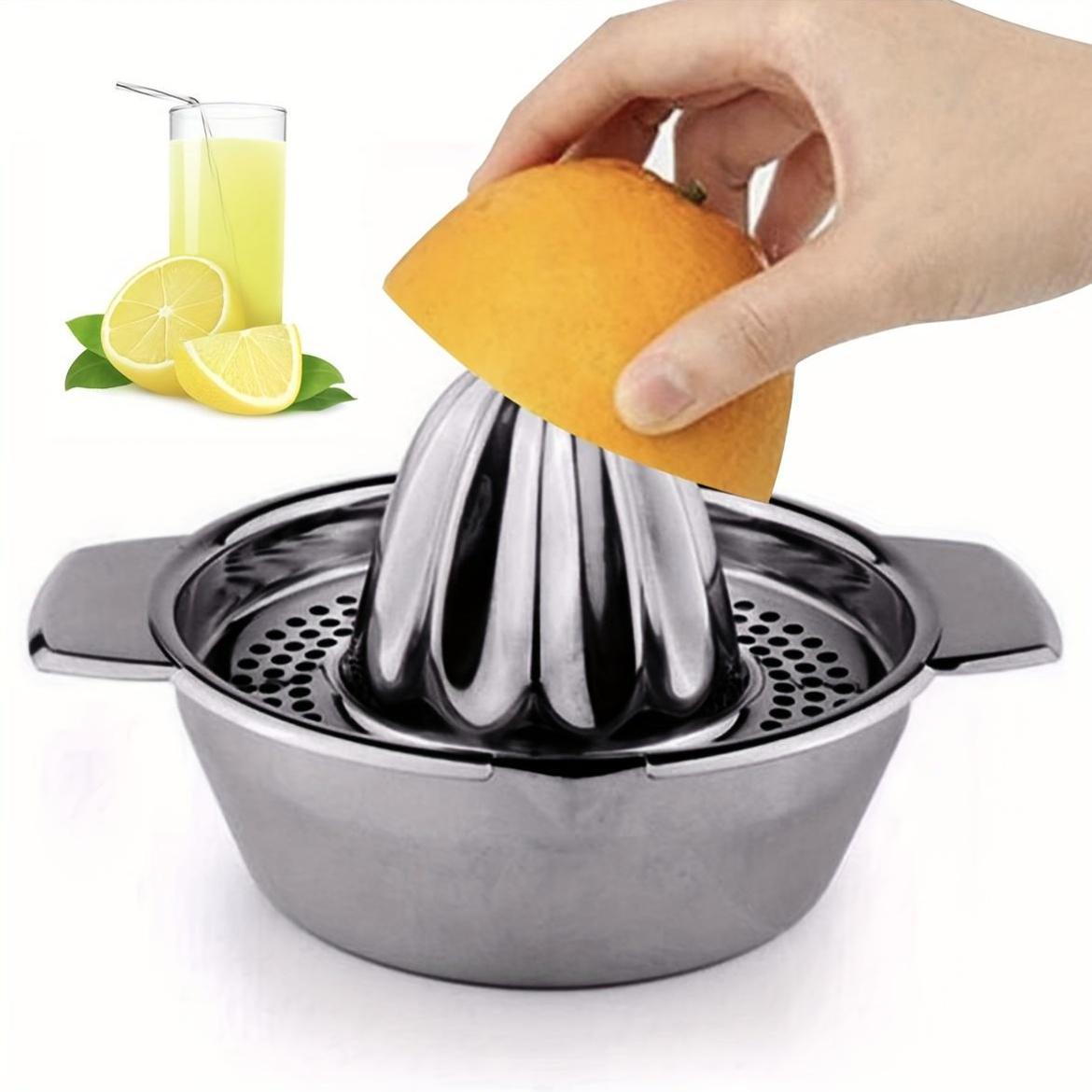 Juego de exprimidores de cítricos de acero inoxidable duradero para limones y naranjas, herramienta de cocina