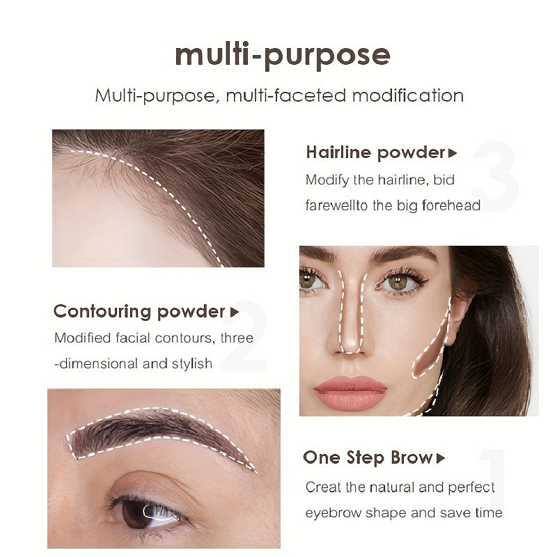 Professional Eyebrow Stamp Kit Waterproof Long-Lasting with Stencils and Brush