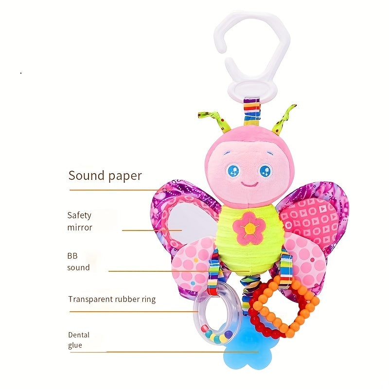 Baby Toys for 0-1 Year Olds Car Seat Mirror Rattle Teether Stroller Pendant