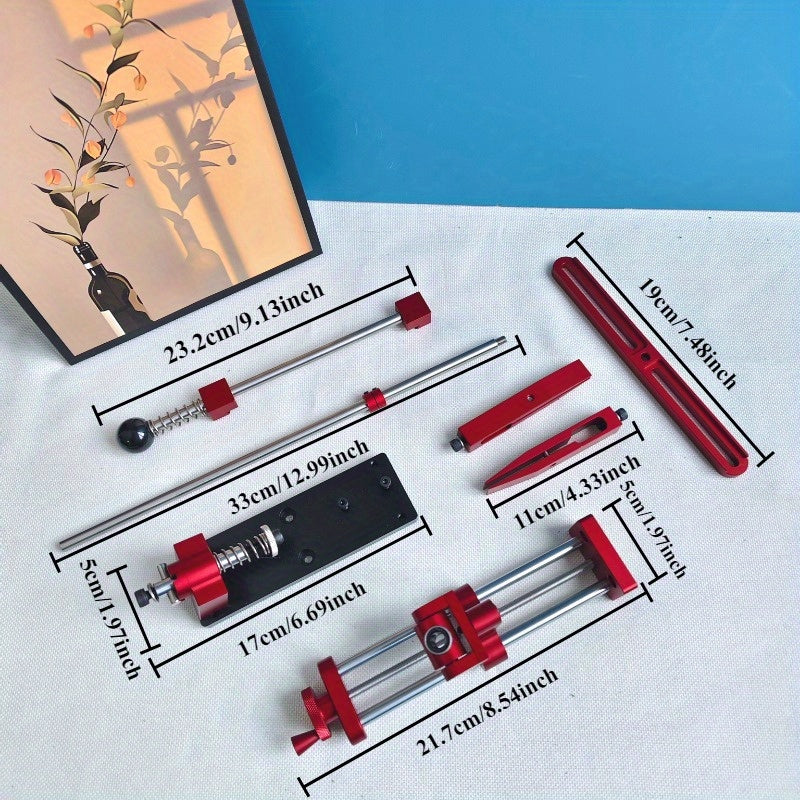 Nueva máquina de afilado de ángulo fijo rojo con altura ajustable y herramienta giratoria de 360°