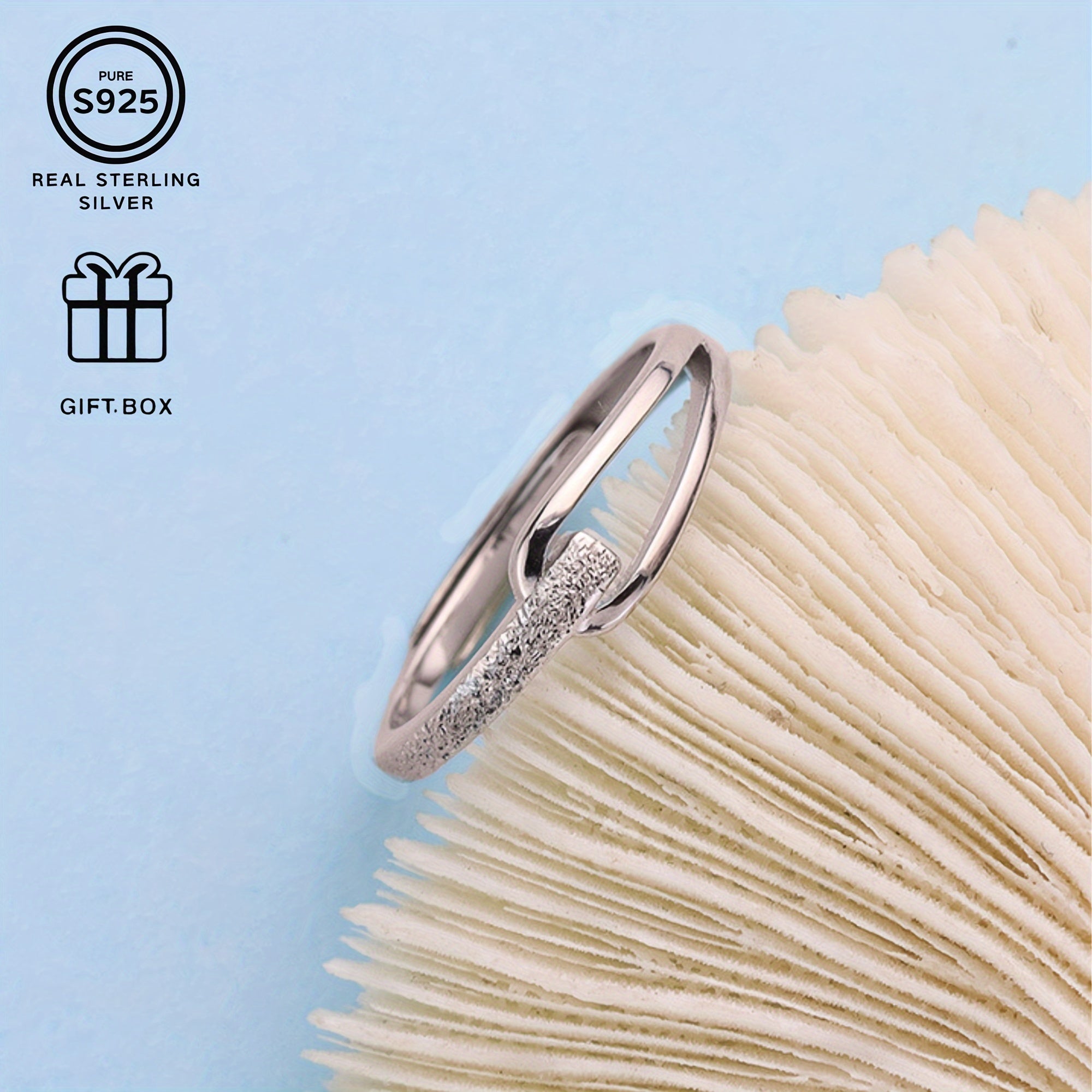 Sterling Silver Adjustable Teardrop Ring for Men and Women Engagement Wedding Jewelry