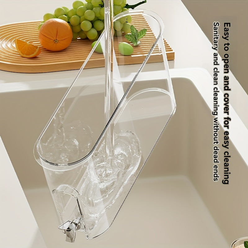 Plastic Beverage Dispenser with Spigot, Large Capacity Cold Drink Pitcher, Fruit Infuser Water Jug