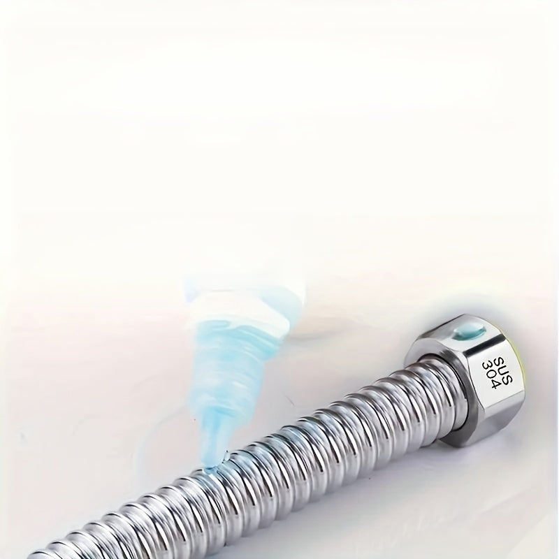 2pcs 304 Stainless Steel Bellows G1/2 Water Inlet Pipe for Toilets and Water Heaters